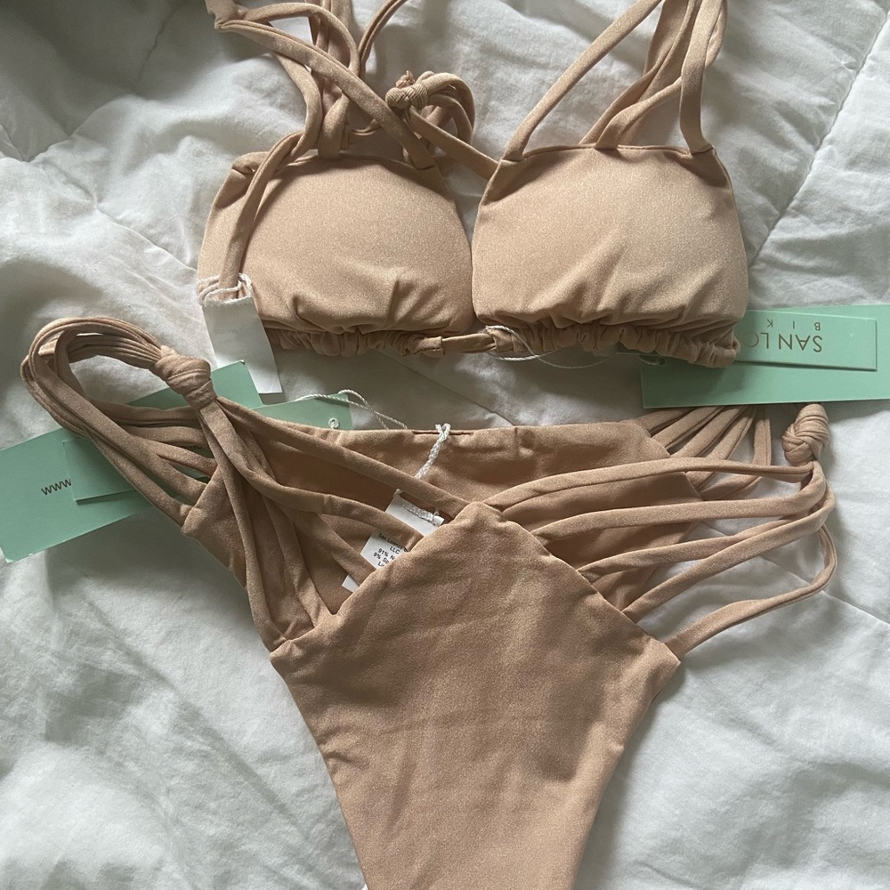 NWT San Lorenzo bikini SET rose gold